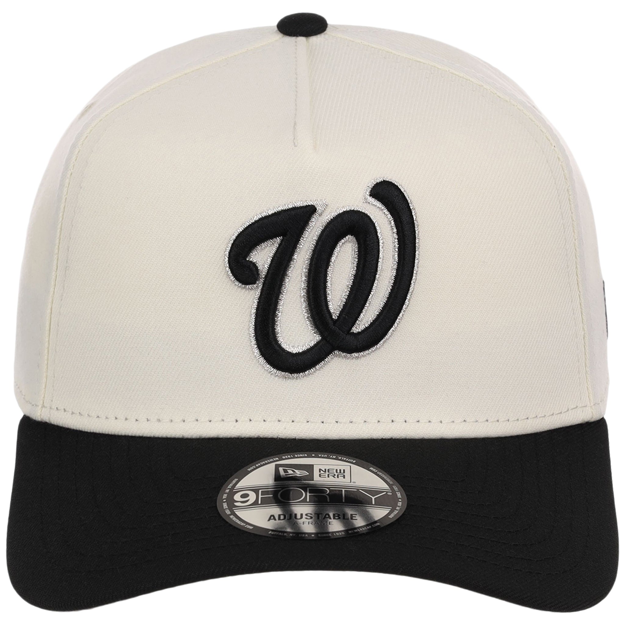 Washington Nationals MLB Chrome x Black FASHION CORE New Era 9FORTY A-Frame