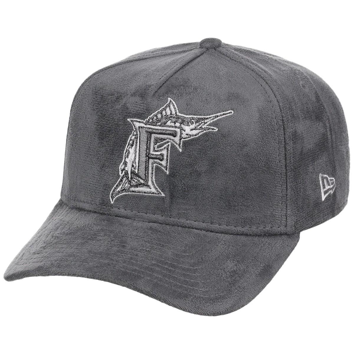 Miami Marlins MLB Gray x Suede FASHION CORE New Era 9FORTY A-Frame