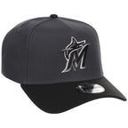 Miami Marlins MLB Graphite x Black FASHION CORE New Era 9FORTY A-Frame