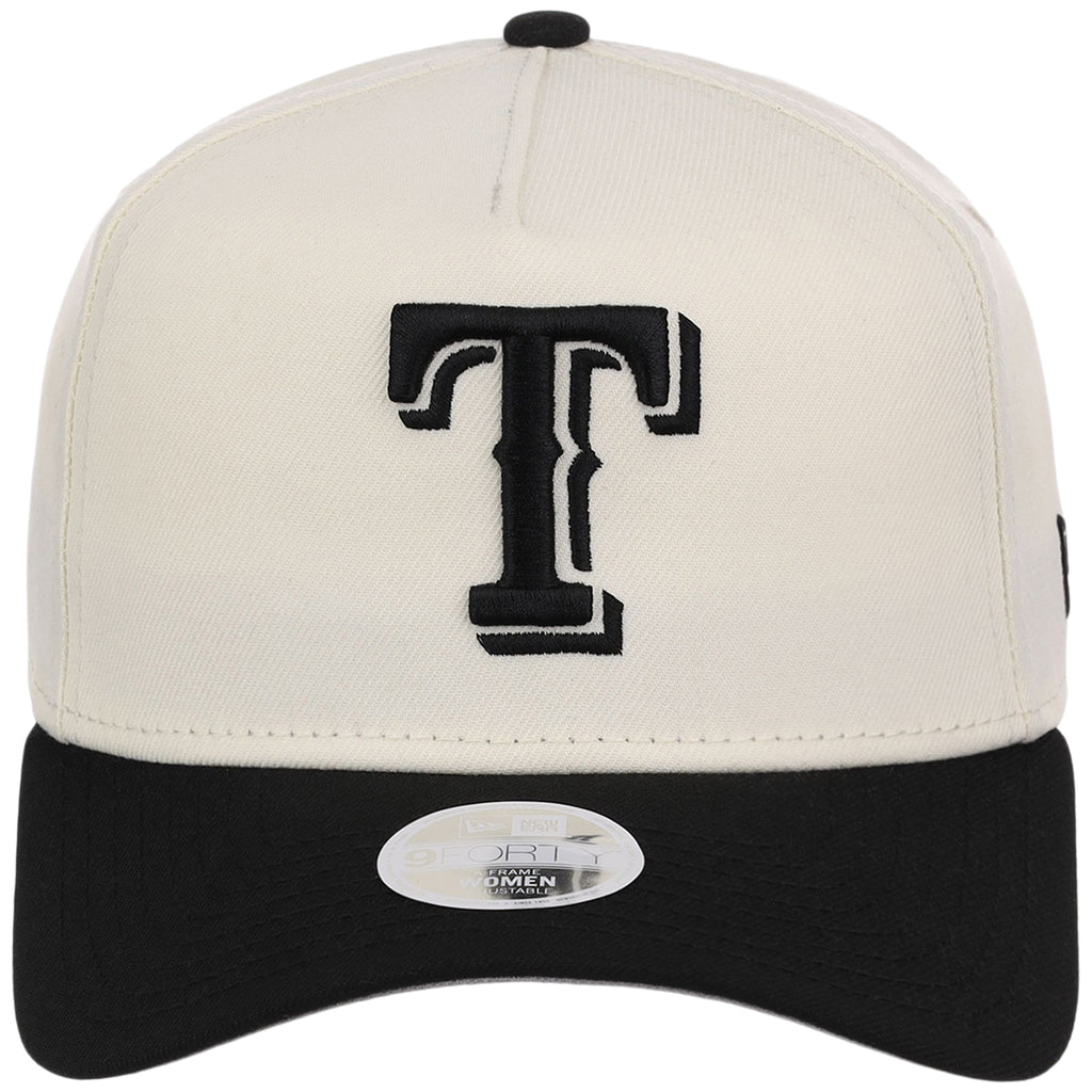 Texas Rangers Women's New Era 9FORTY Chrome x Black A-Frame