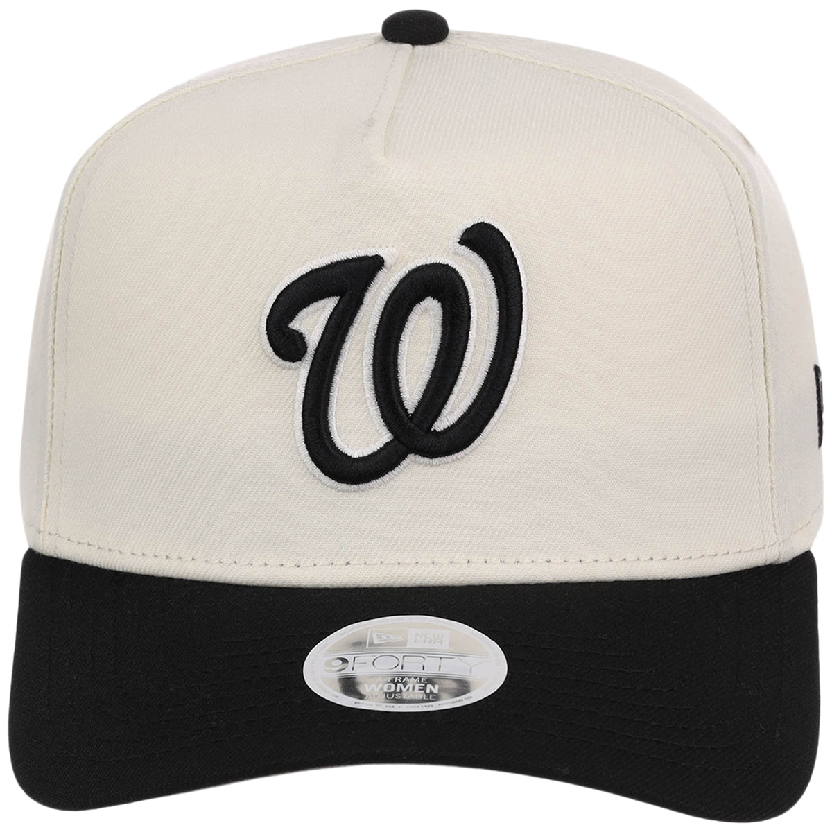 Washington Nationals Women's New Era 9FORTY Chrome x Black A-Frame