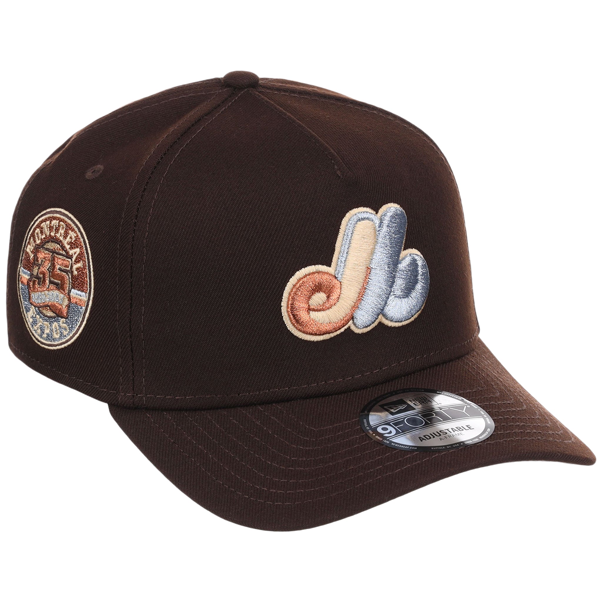 Montreal Expos MLB Frosted Bark New Era 9FORTY A-Frame