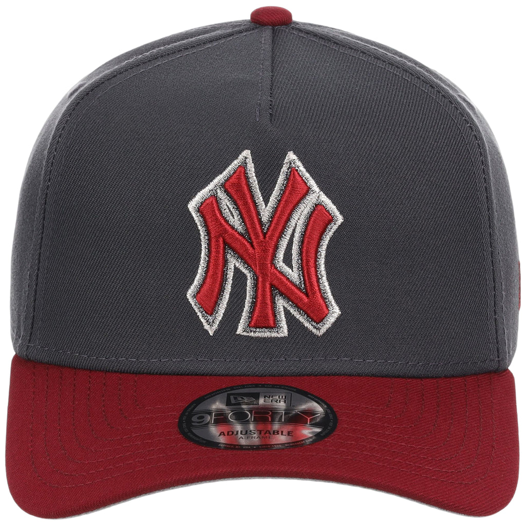 New York Yankees MLB Graphite x Cardinal FASHION CORE New Era 9FORTY A-Frame