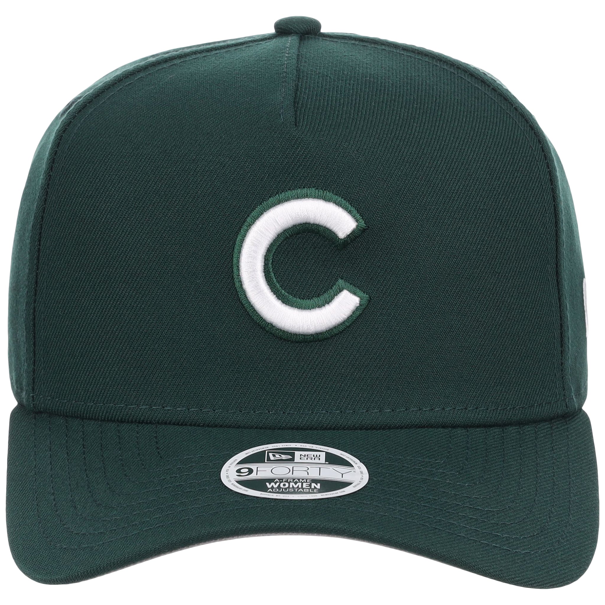 Chicago Cubs Women's New Era 9FORTY Dark Green A-Frame