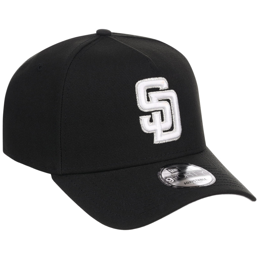 San Diego Padres MLB Black x White FASHION CORE New Era 9FORTY A-Frame