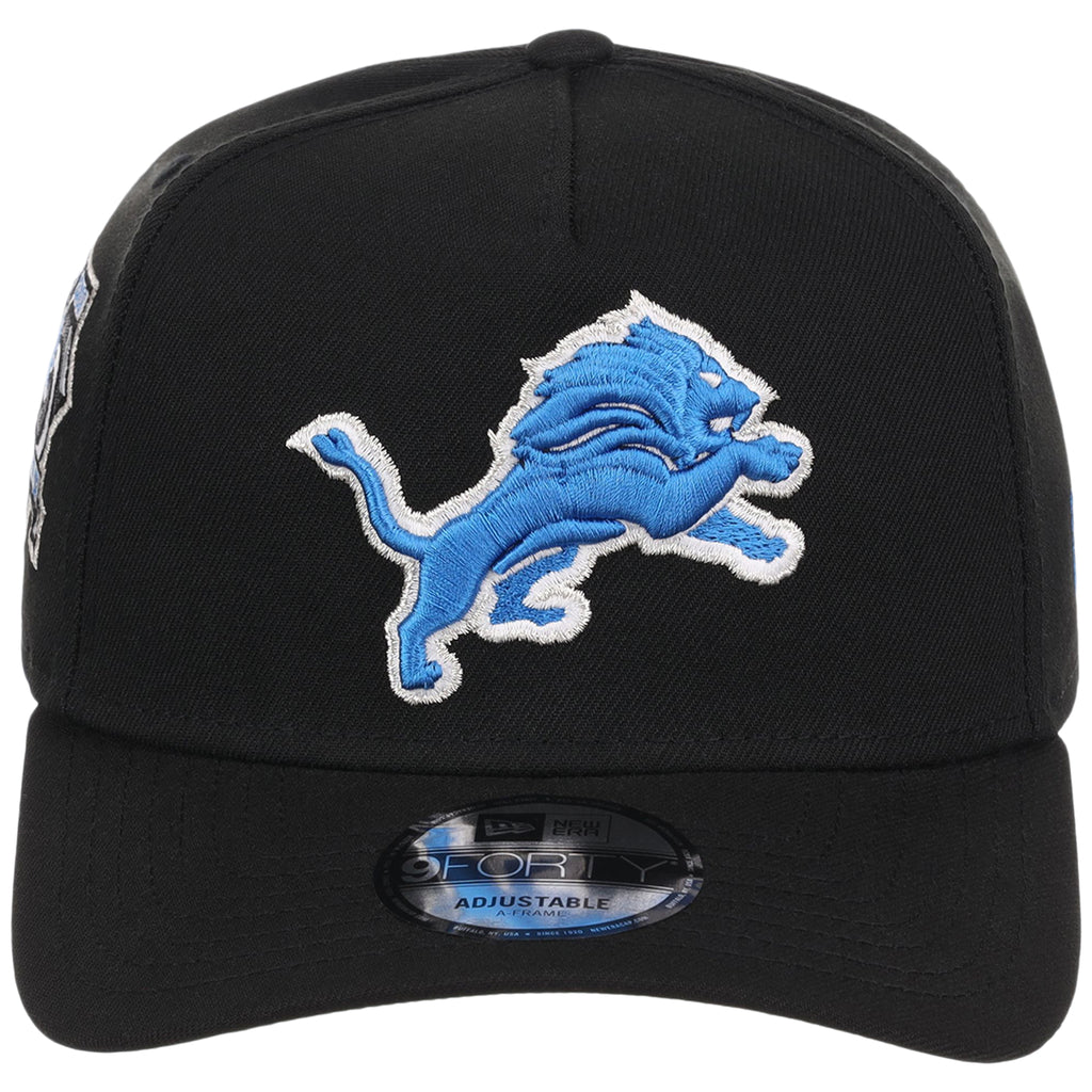 Detroit Lions NFL Black Dome New Era 9FORTY A-Frame