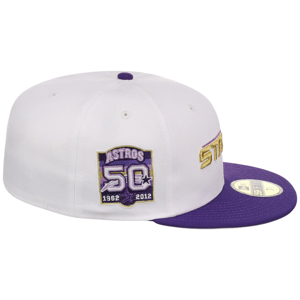 Houston Astros Side A: Track One New Era 59FIFTY (White/Purple)