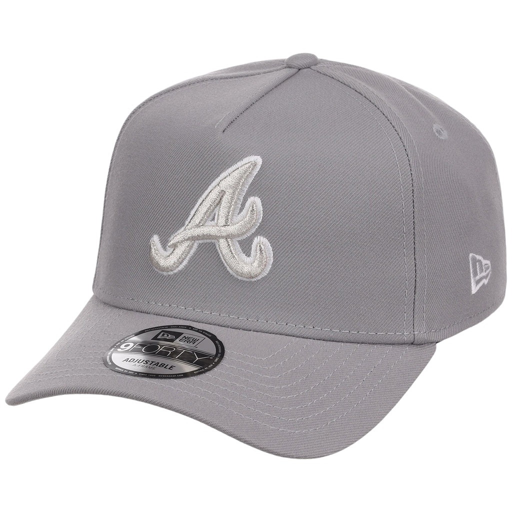 Atlanta Braves MLB Gray x White FASHION CORE New Era 9FORTY A-Frame