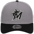Miami Marlins MLB Gray x Black FASHION CORE New Era 9FORTY A-Frame