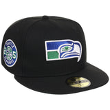 Seattle Seahawks NFL Black Dome New Era 59FIFTY