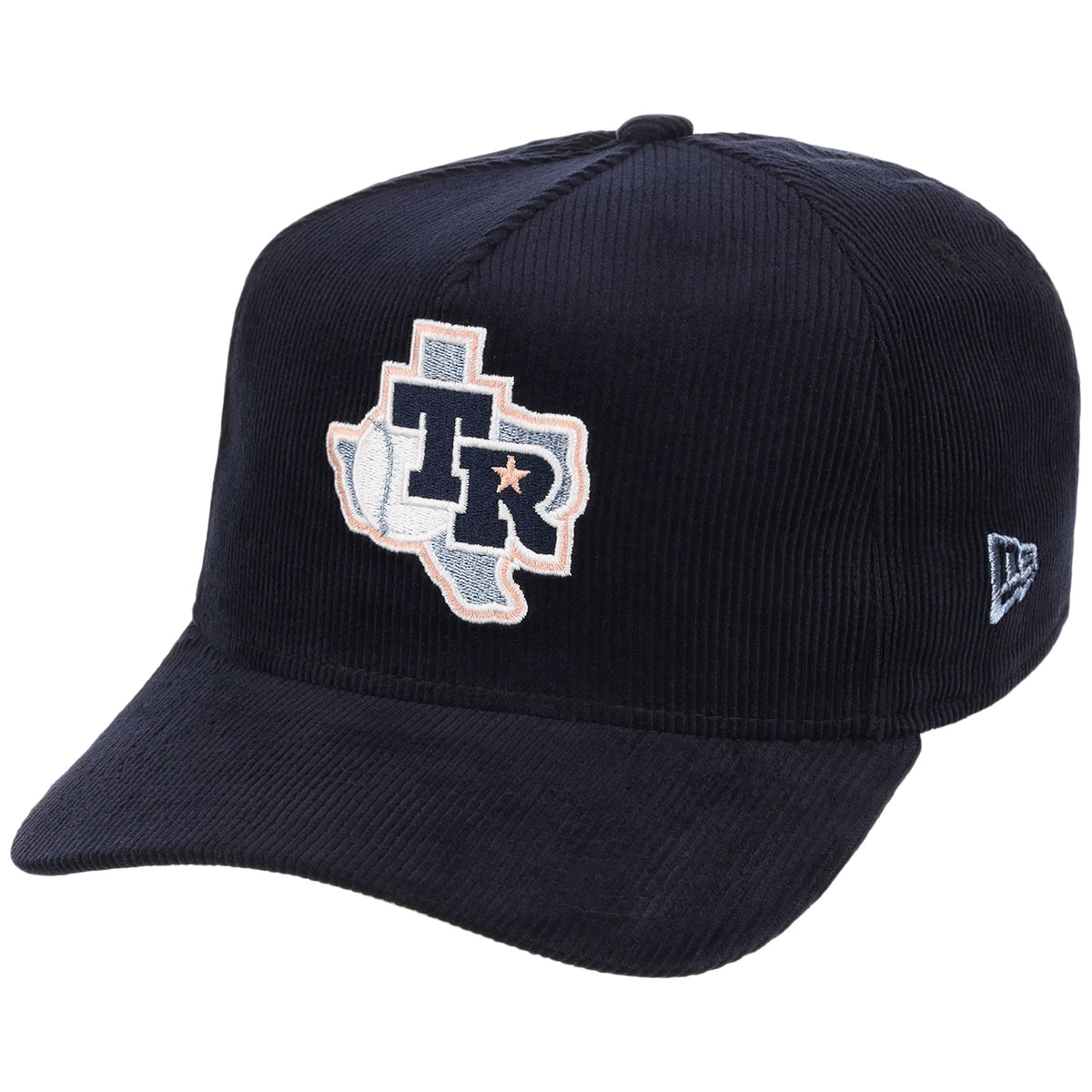 Texas Rangers MLB Peach Ice Navy Cord New Era 9FORTY A-Frame – 4