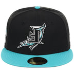 Florida Marlins MLB Flipmode 2.0 New Era 59FIFTY (Black/Teal/Gray)