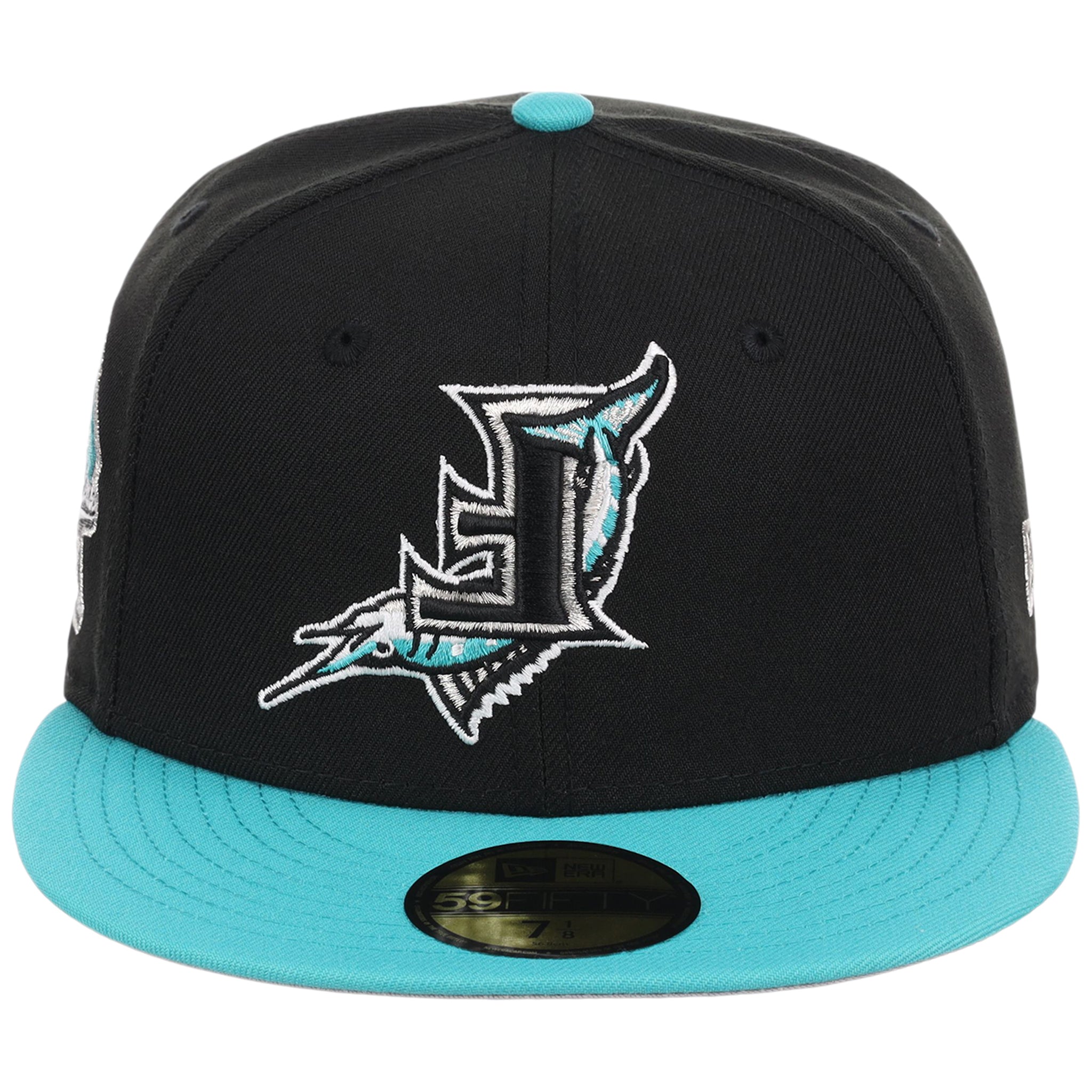 Florida Marlins MLB Flipmode 2.0 New Era 59FIFTY (Black/Teal/Gray)