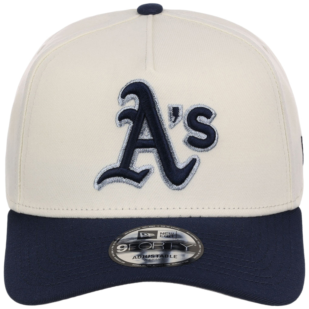 Oakland Athletics MLB Chrome x Navy FASHION CORE New Era 9FORTY A-Frame