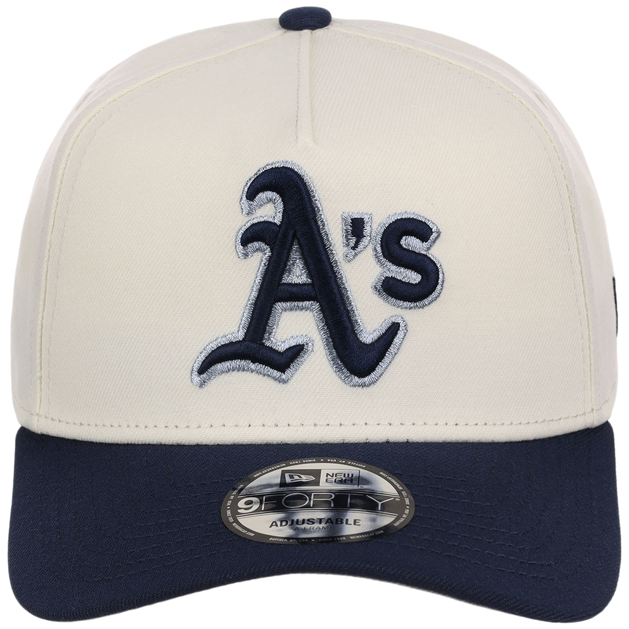 Oakland Athletics MLB Chrome x Navy FASHION CORE New Era 9FORTY A-Frame