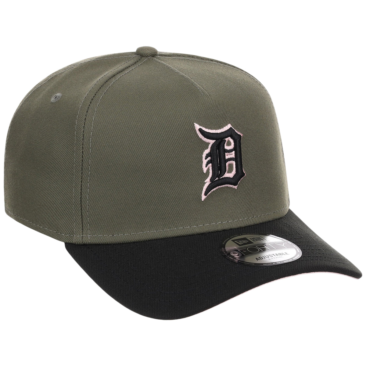 Detroit Tigers MLB Olive x Black & Pink FASHION CORE New Era 9FORTY A-Frame