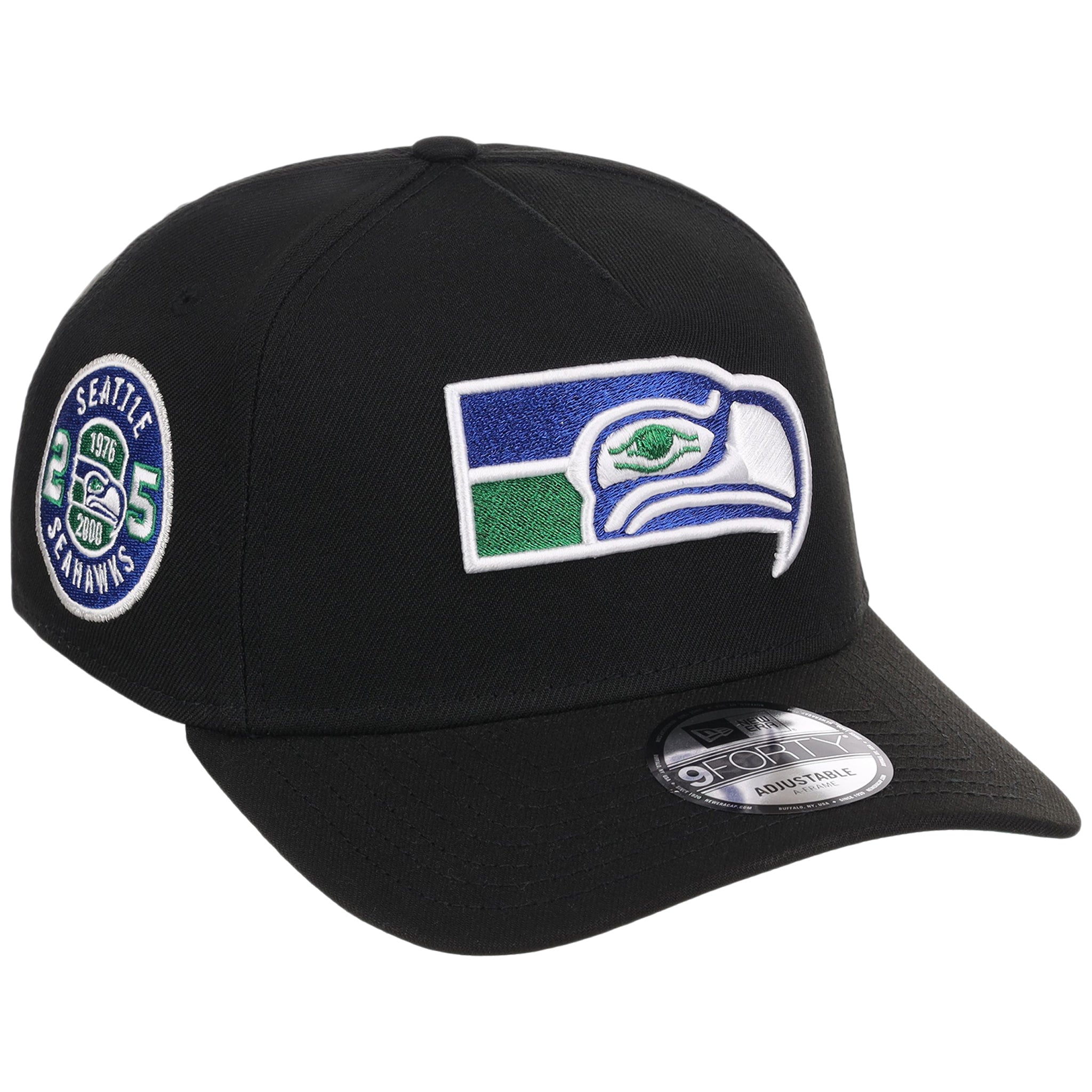 Seattle Seahawks NFL Black Dome New Era 9FORTY A-Frame
