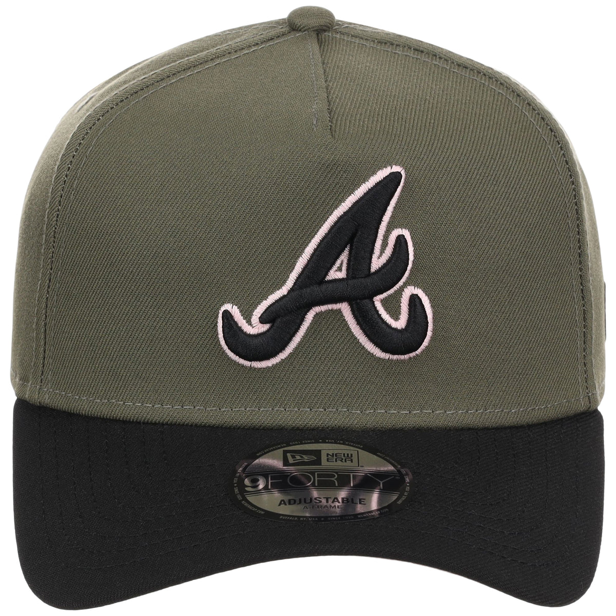 Atlanta Braves MLB Olive x Black & Pink FASHION CORE New Era 9FORTY A-Frame