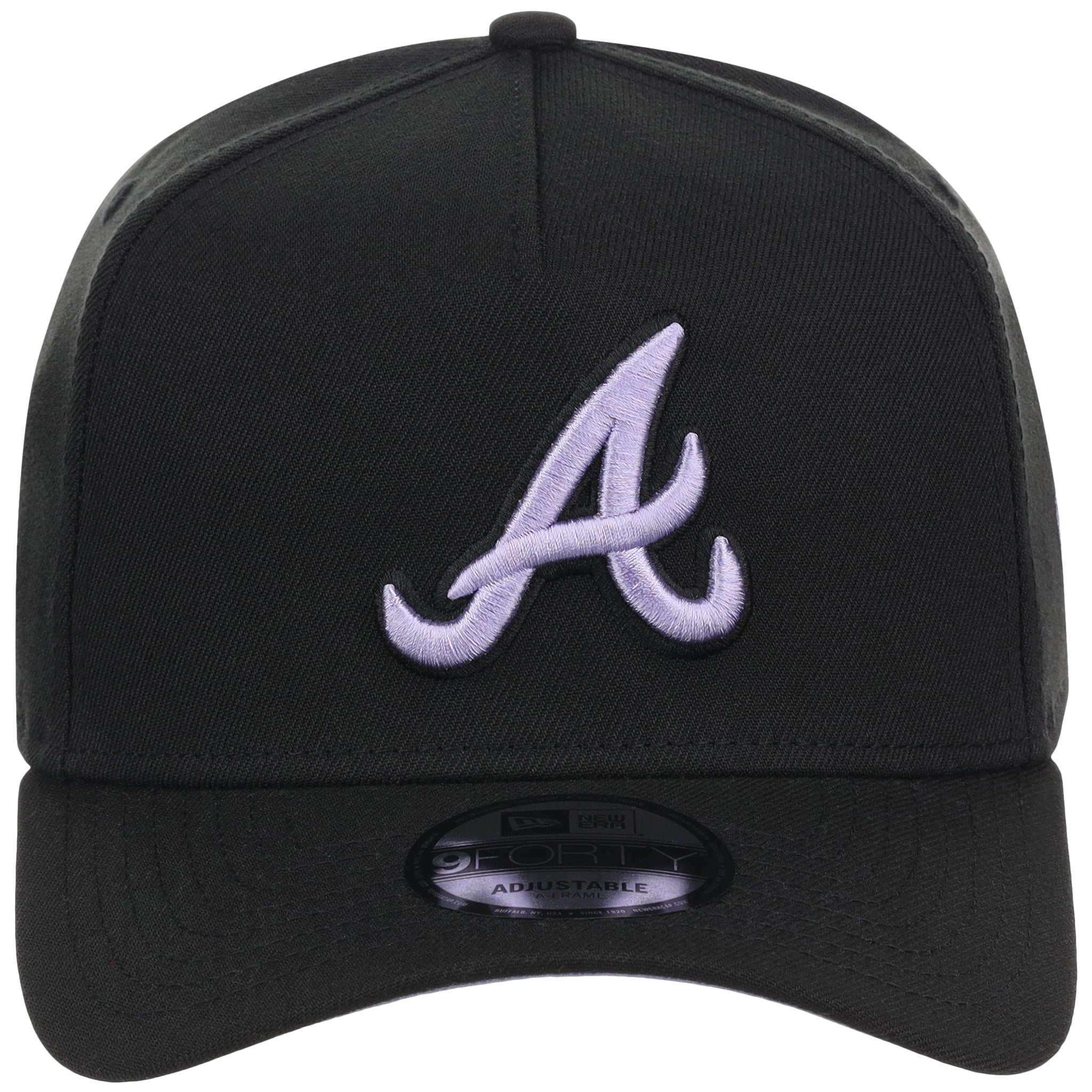 Atlanta Braves MLB Black x Lavender FASHION CORE New Era 9FORTY A-Frame