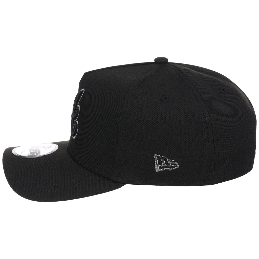 Atlanta Braves MLB Black x Pewter FASHION CORE New Era 9FORTY A-Frame