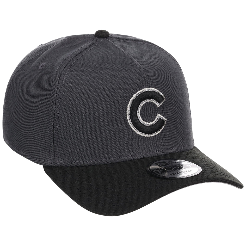 Chicago Cubs MLB Graphite x Black FASHION CORE New Era 9FORTY A-Frame