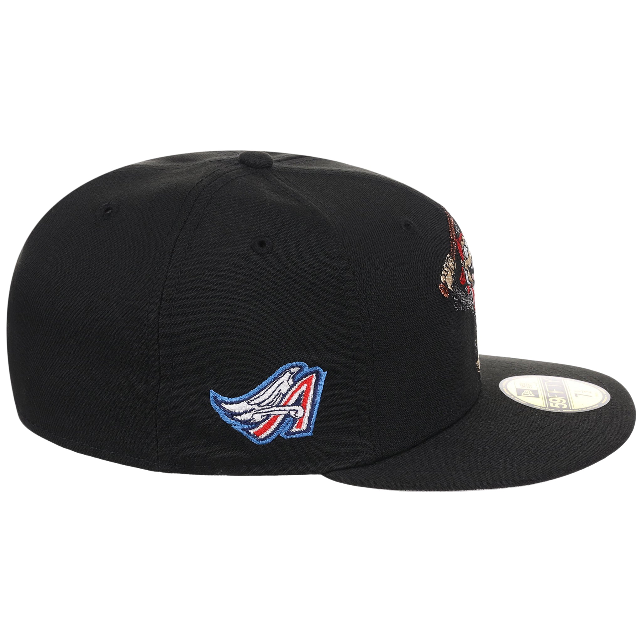 Anaheim Angels Crown the City New Era 59FIFTY Rally Monkey (Black/Black/Gray)