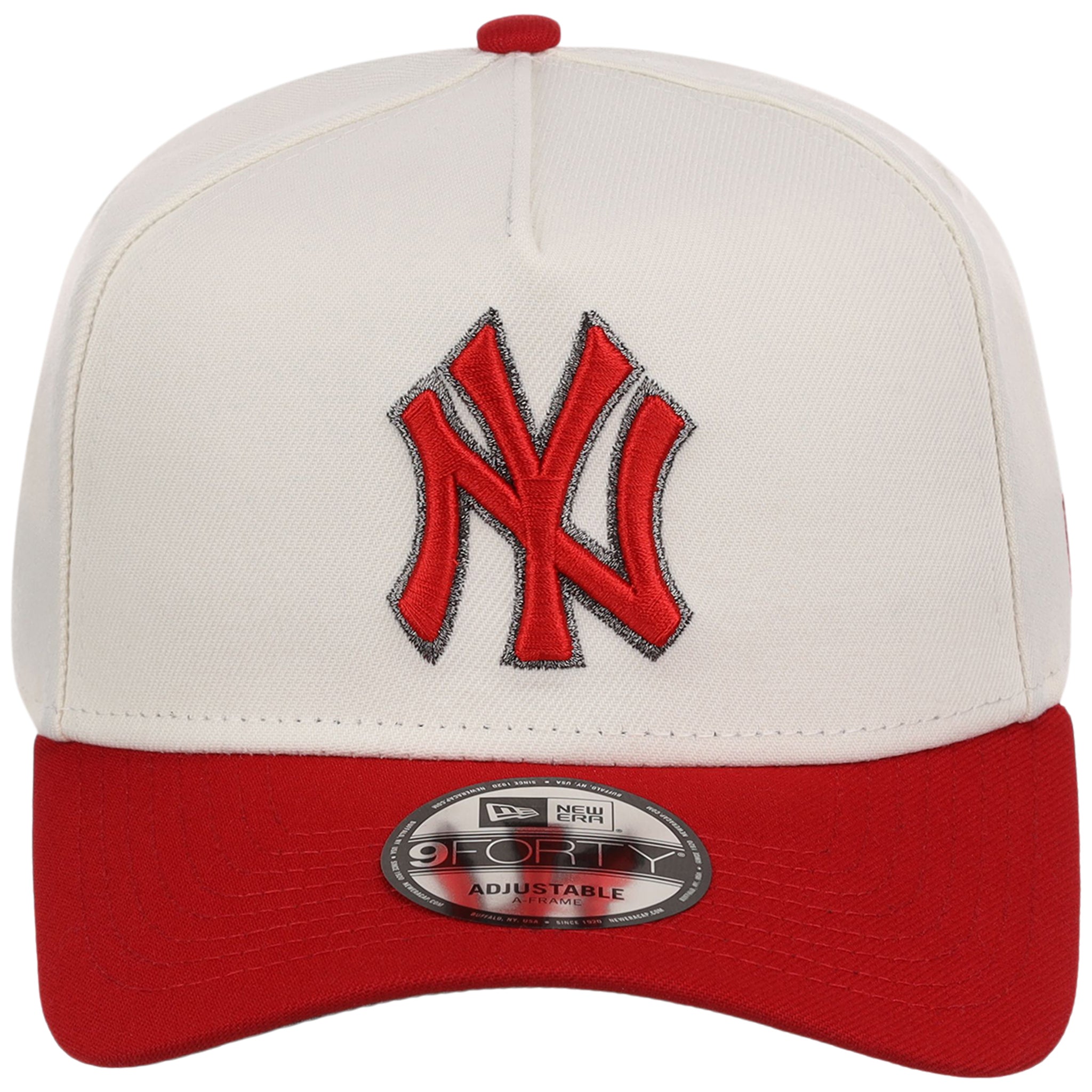 New York Yankees MLB Chrome x Red FASHION CORE New Era 9FORTY A-Frame