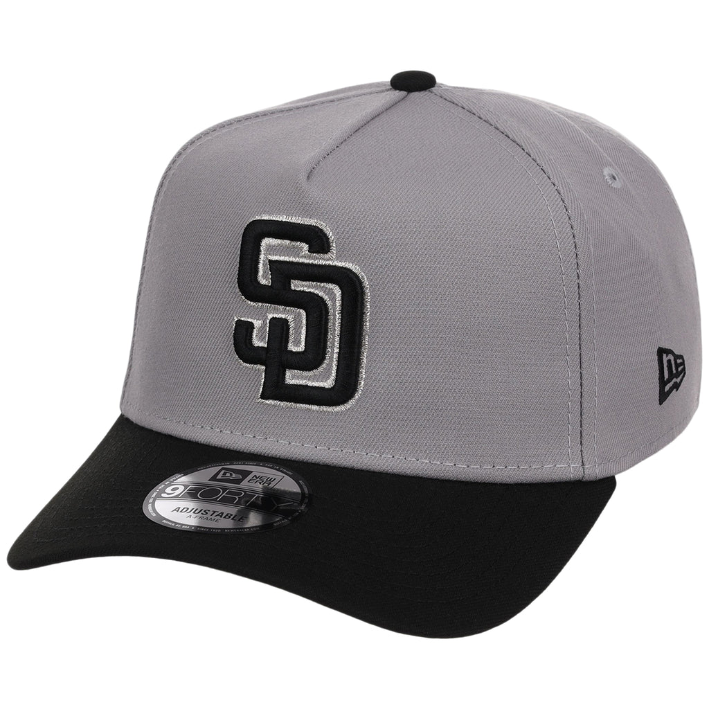 San Diego Padres MLB Gray x Black FASHION CORE New Era 9FORTY A-Frame