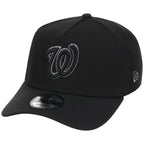 Washington Nationals MLB Black x Pewter FASHION CORE New Era 9FORTY A-Frame