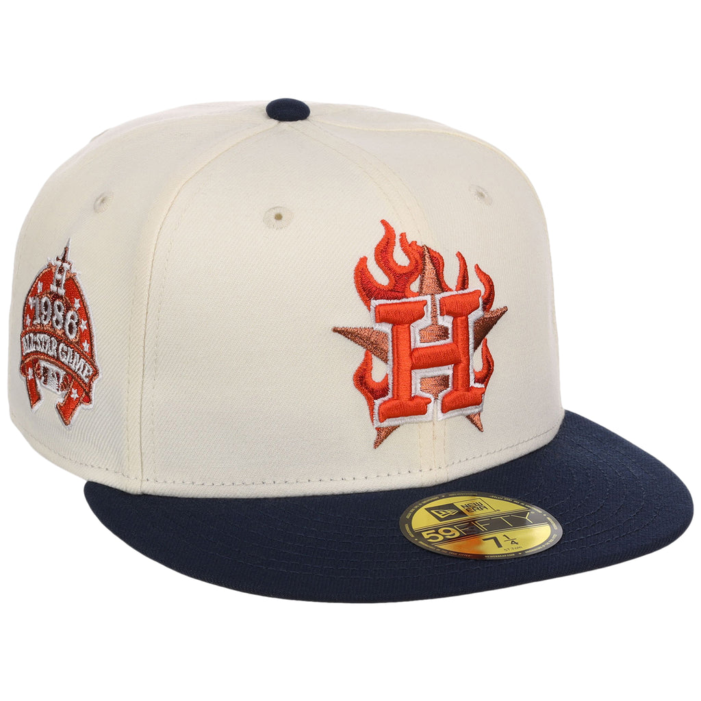 Houston Astros MLB Playing with Fire New Era 59FIFTY (Chrome/Navy)
