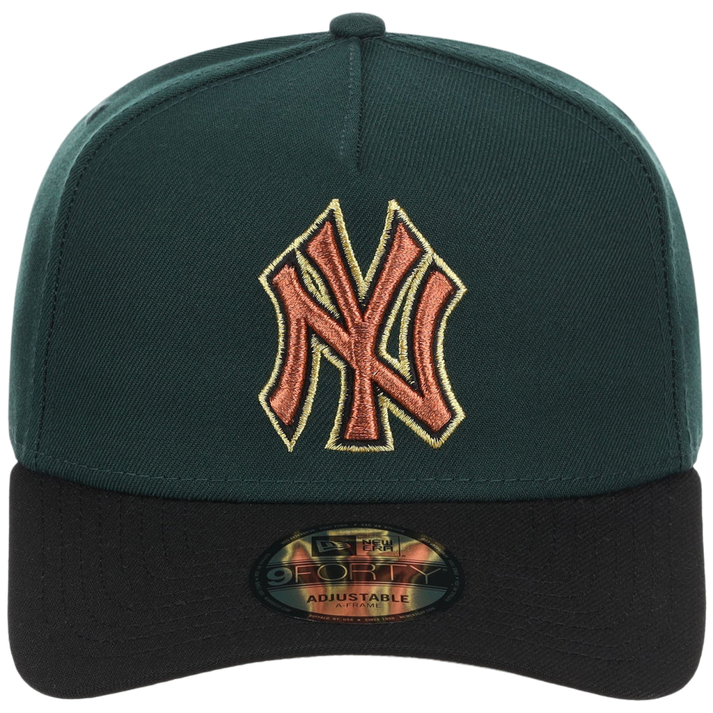 New York Yankees MLB Dark Green x Black FASHION CORE New Era 9FORTY A-Frame