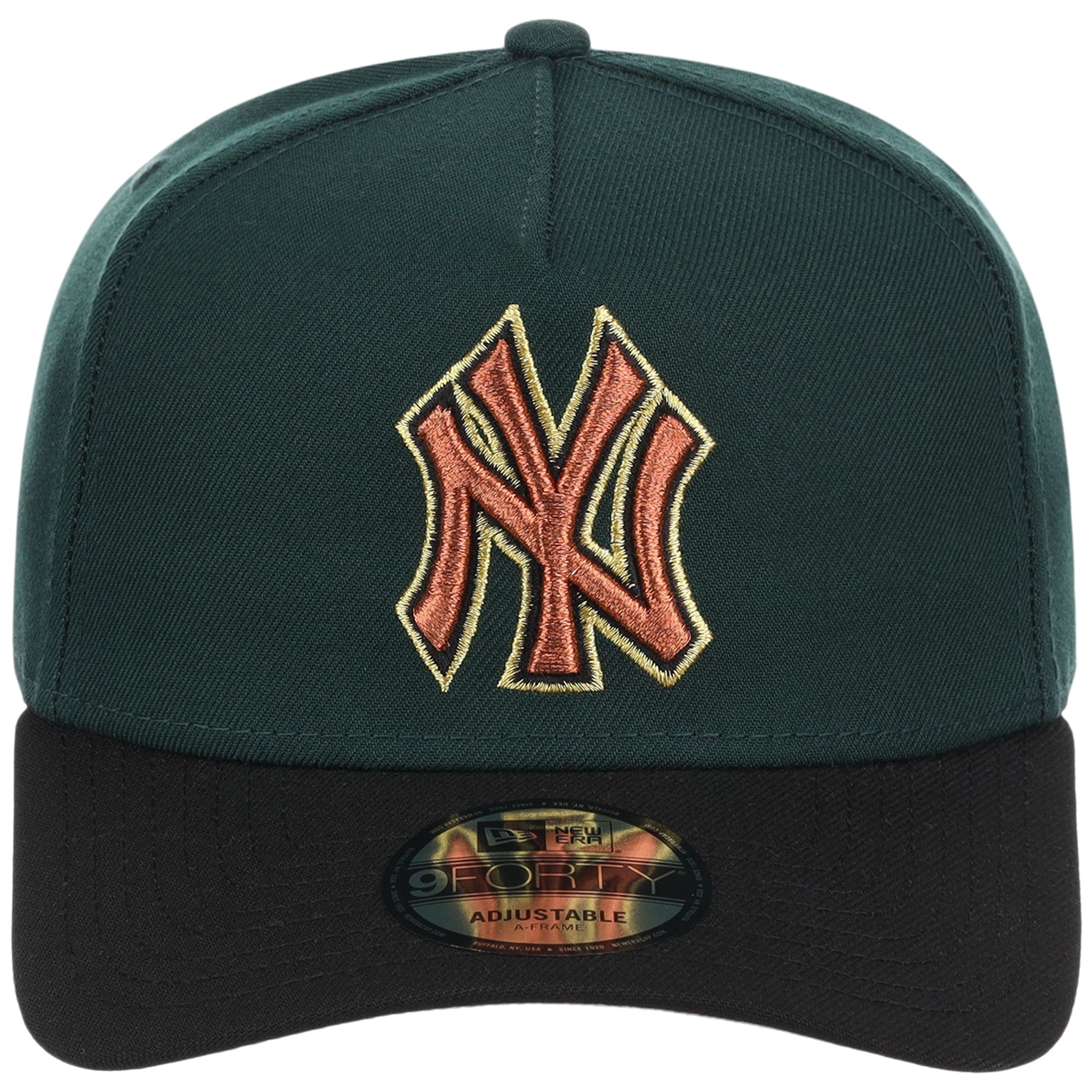 New York Yankees MLB Dark Green x Black FASHION CORE New Era 9FORTY A-Frame