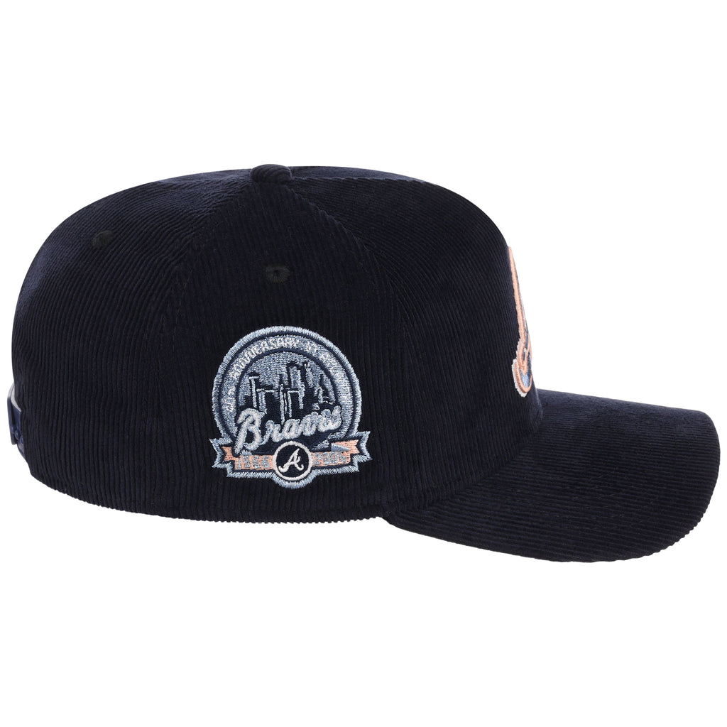 Atlanta Braves MLB Peach Ice Navy Cord New Era 9FORTY A-Frame – 3