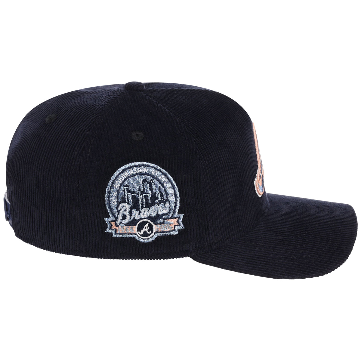 Atlanta Braves MLB Peach Ice Navy Cord New Era 9FORTY A-Frame – 3