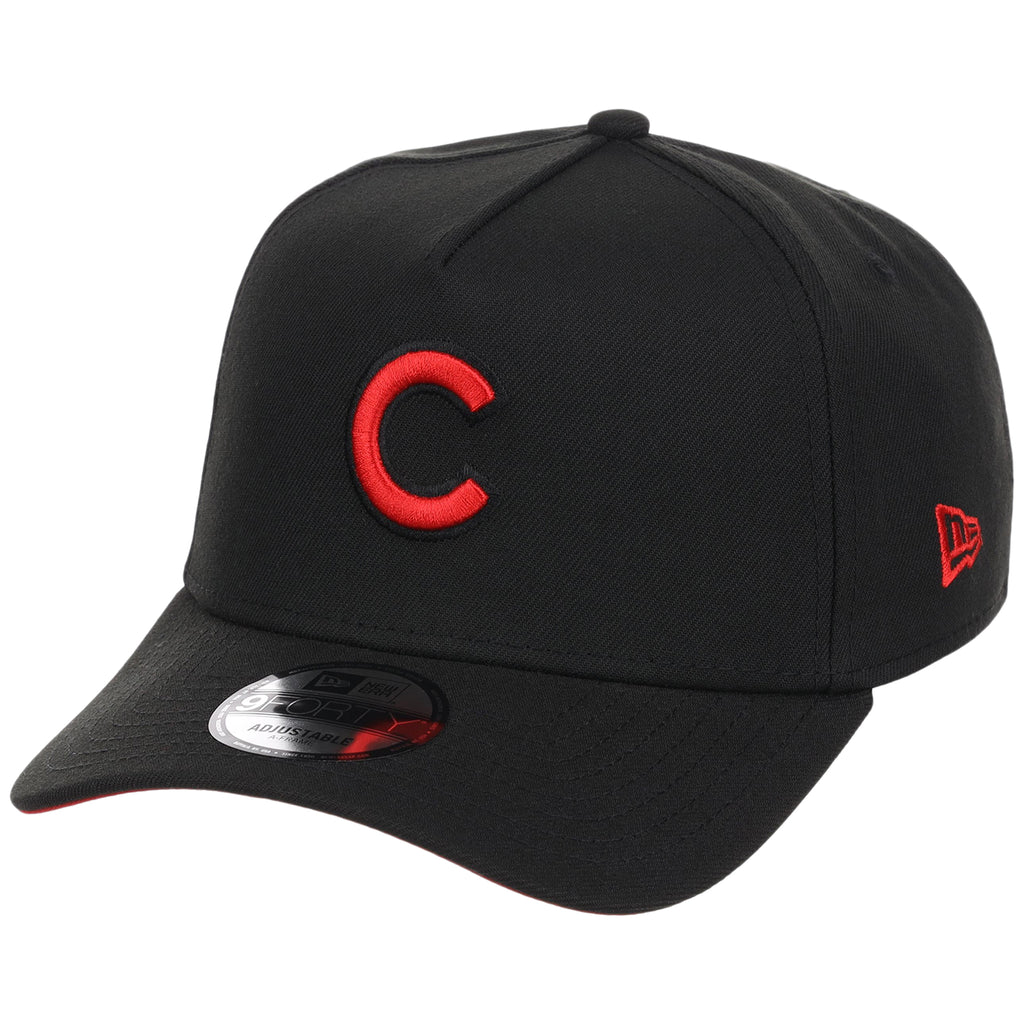 Chicago Cubs MLB Black x Red FASHION CORE New Era 9FORTY A-Frame