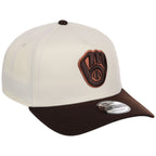 Milwaukee Brewers MLB Chrome x Burnt Wood FASHION CORE New Era 9FORTY A-Frame