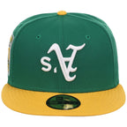 Oakland Athletics MLB Flipmode 2.0 New Era 59FIFTY (Green/Yellow/Gray)