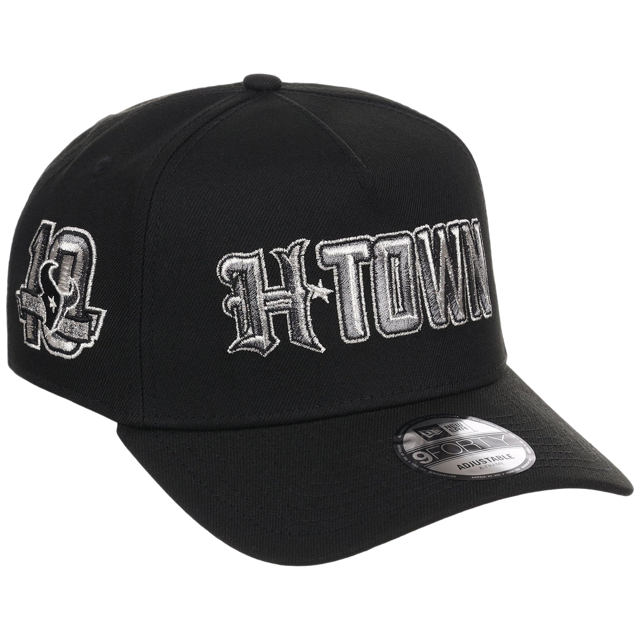Houston Texans 'H-Town' (Black/Black) Houston Crown the City New Era 9FORTY A-Frame