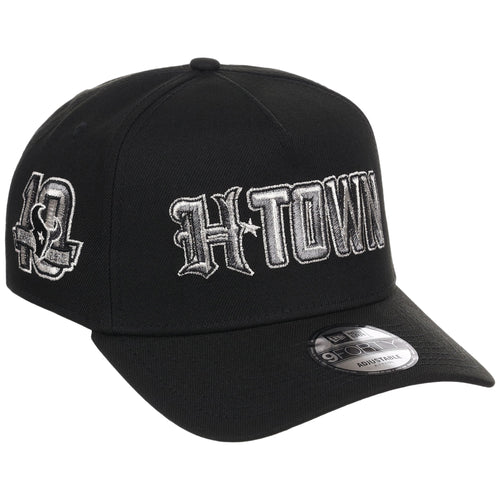 Houston Texans 'H-Town' (Black/Black) Houston Crown the City New Era 9FORTY A-Frame