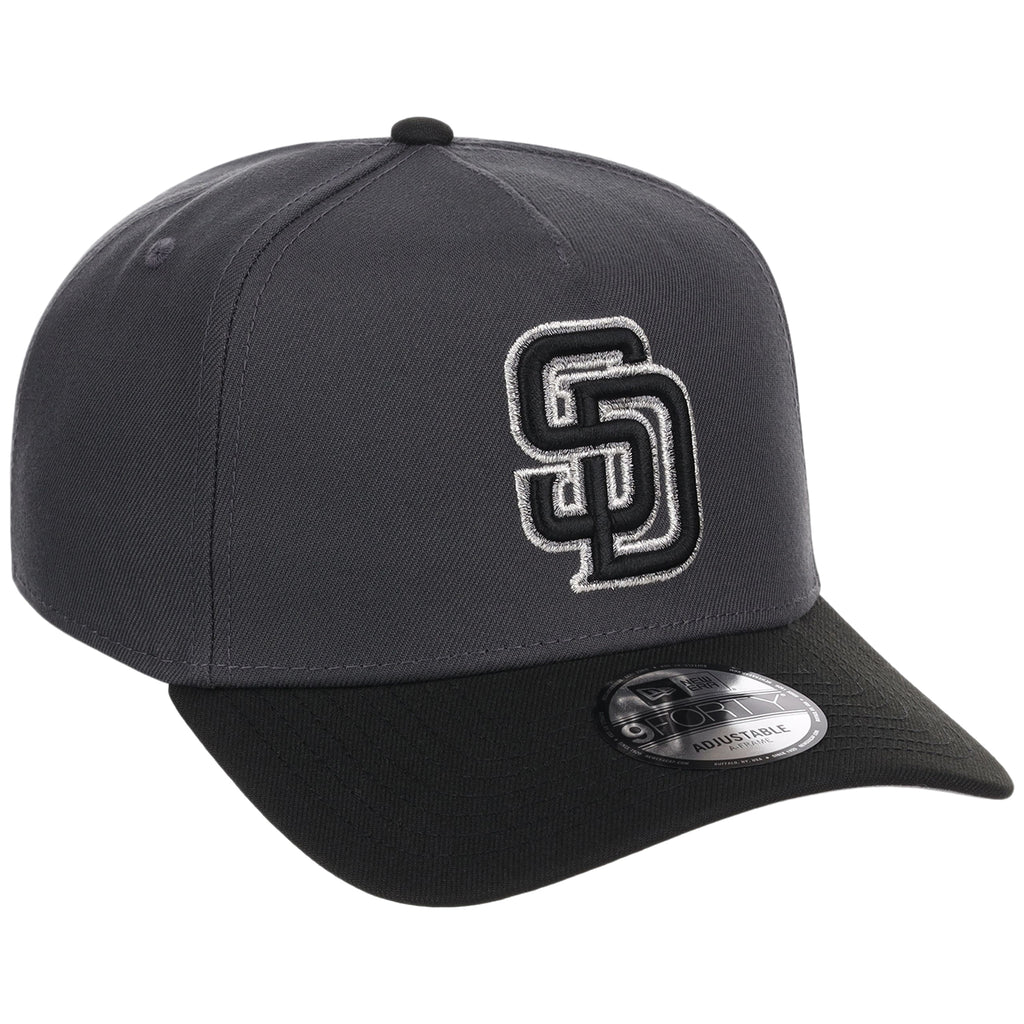 San Diego Padres MLB Graphite x Black FASHION CORE New Era 9FORTY A-Frame