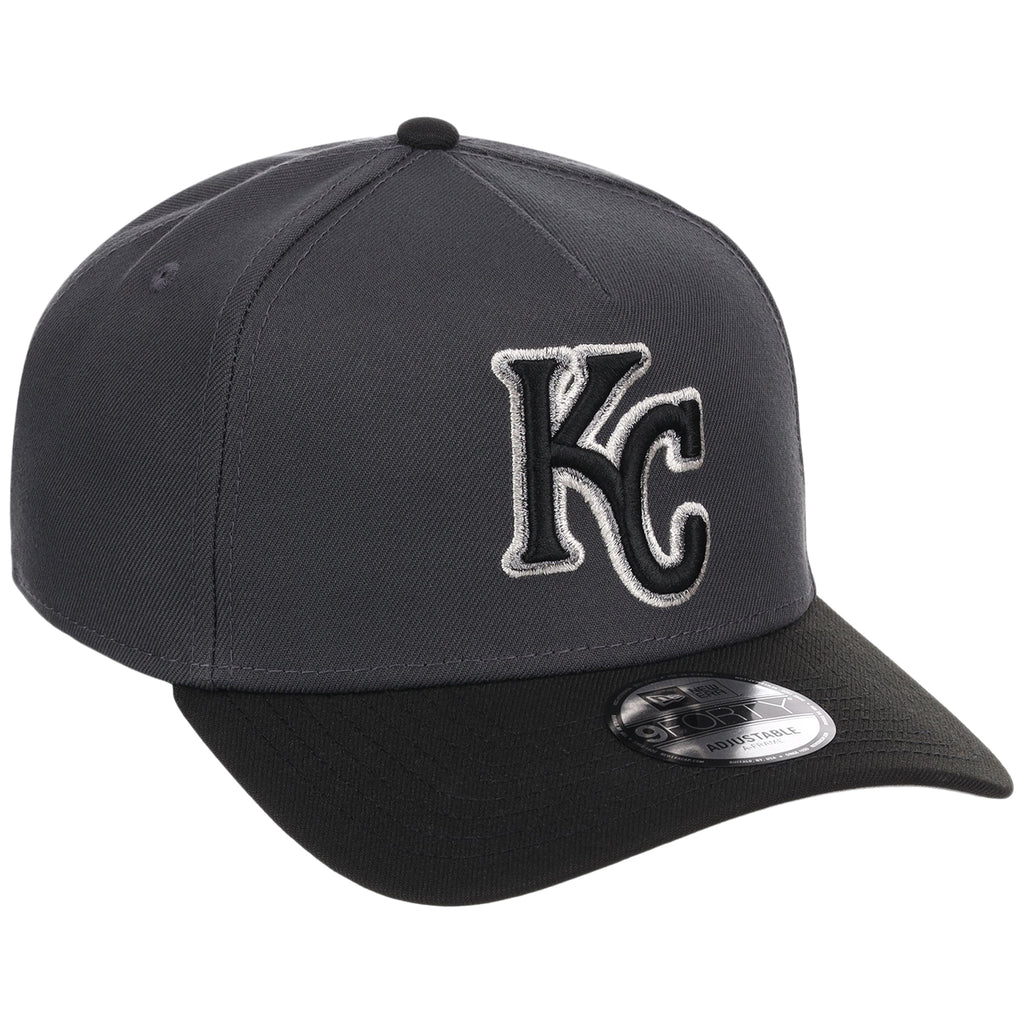 Kansas City Royals MLB Graphite x Black FASHION CORE New Era 9FORTY A-Frame