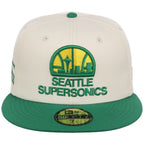 Seattle Supersonics NBA Chrome OTC New Era 59FIFTY (Chrome/Green)