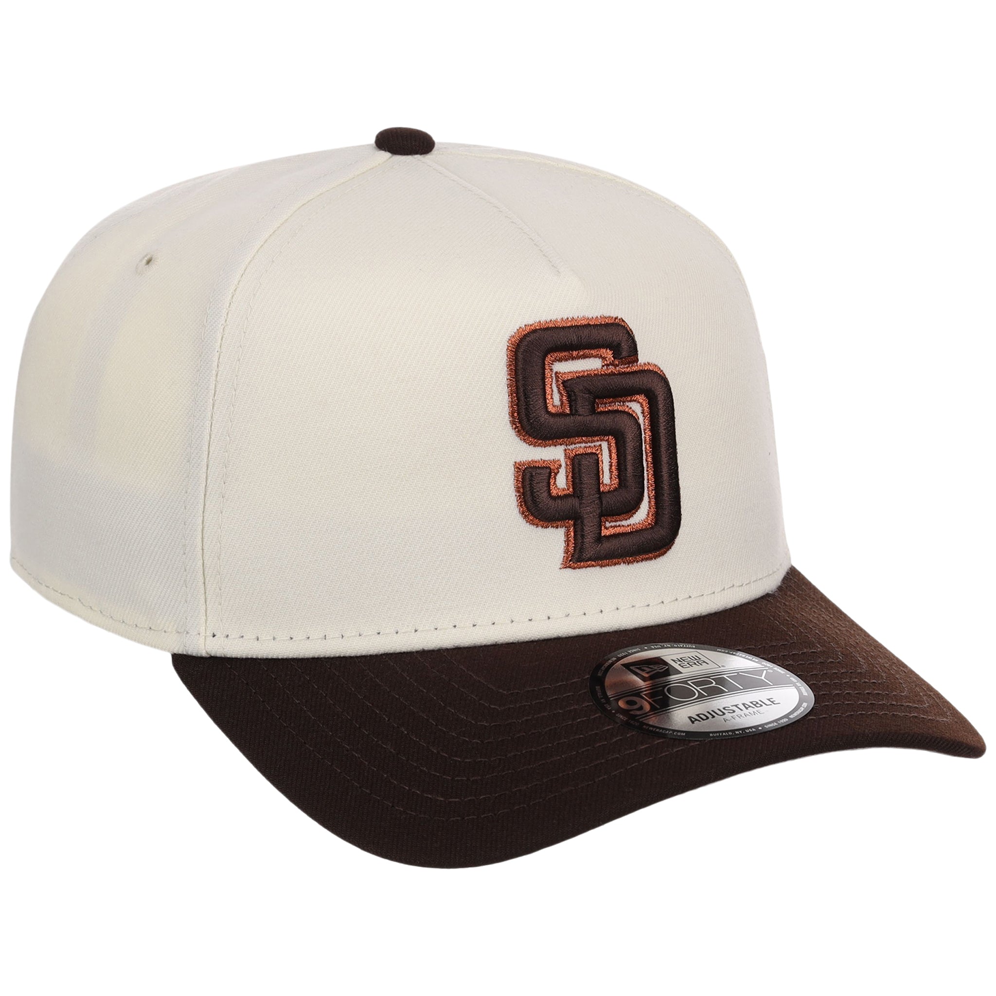 San Diego Padres MLB Chrome x Burnt Wood FASHION CORE New Era 9FORTY A-Frame