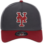 New York Mets MLB Graphite x Cardinal FASHION CORE New Era 9FORTY A-Frame