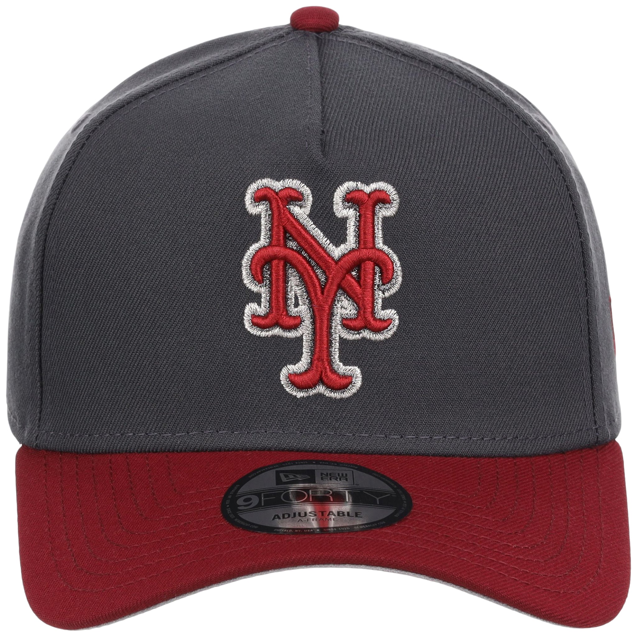 New York Mets MLB Graphite x Cardinal FASHION CORE New Era 9FORTY A-Frame