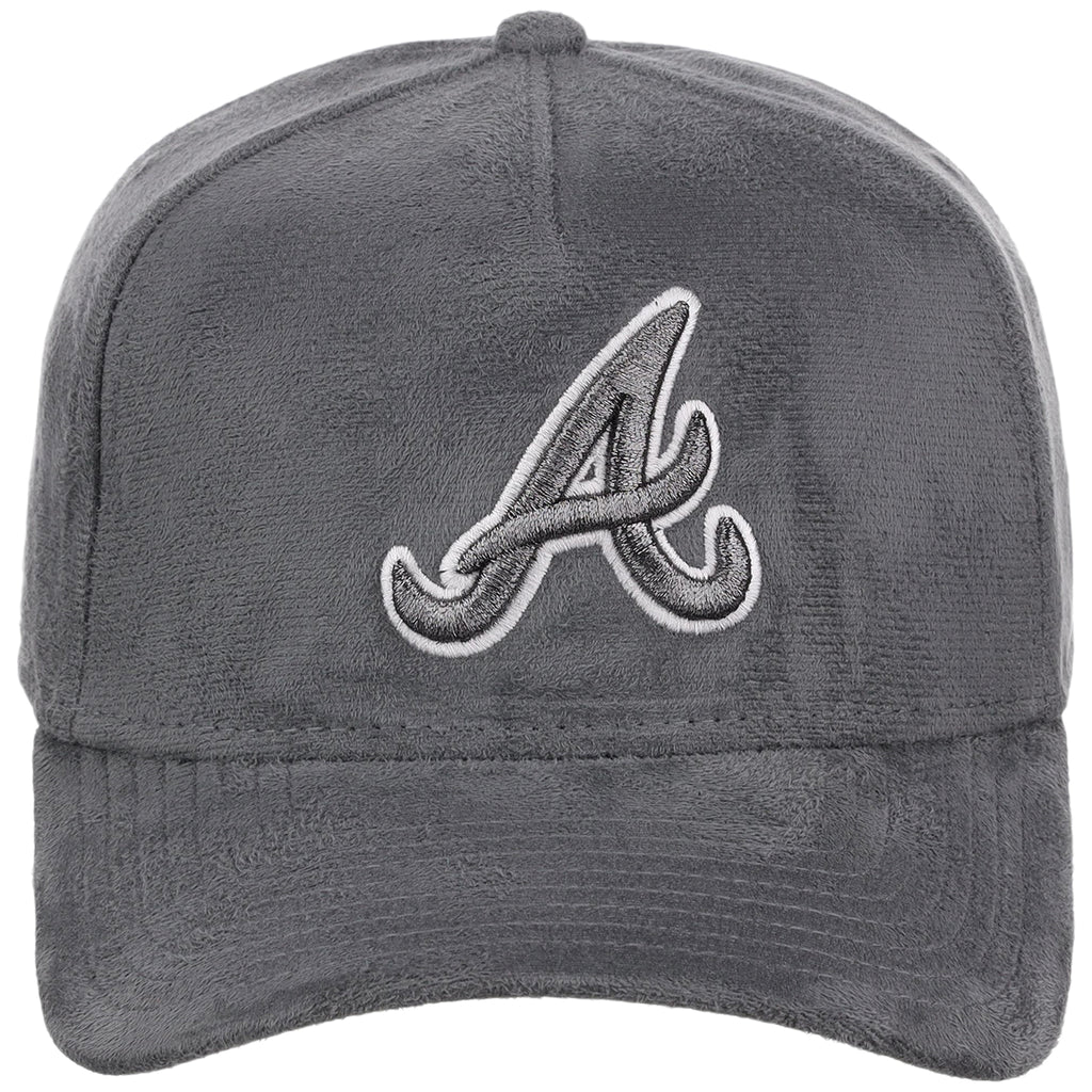 Atlanta Braves MLB Gray x Suede FASHION CORE New Era 9FORTY A-Frame