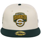 Seattle Supersonics NBA Chrome OTC New Era 59FIFTY (Chrome/Dark Green)