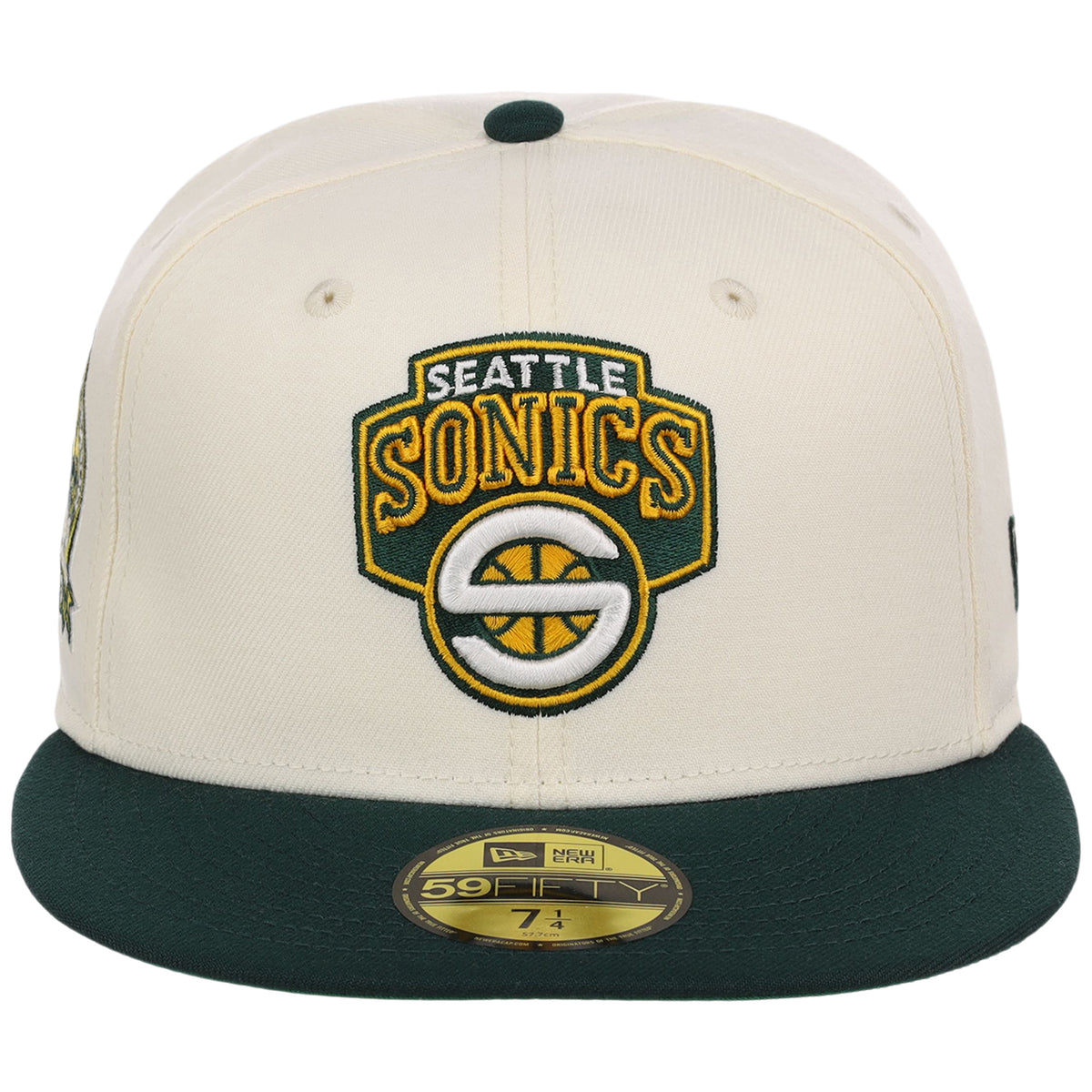Seattle Supersonics NBA Chrome OTC New Era 59FIFTY (Chrome/Dark Green)