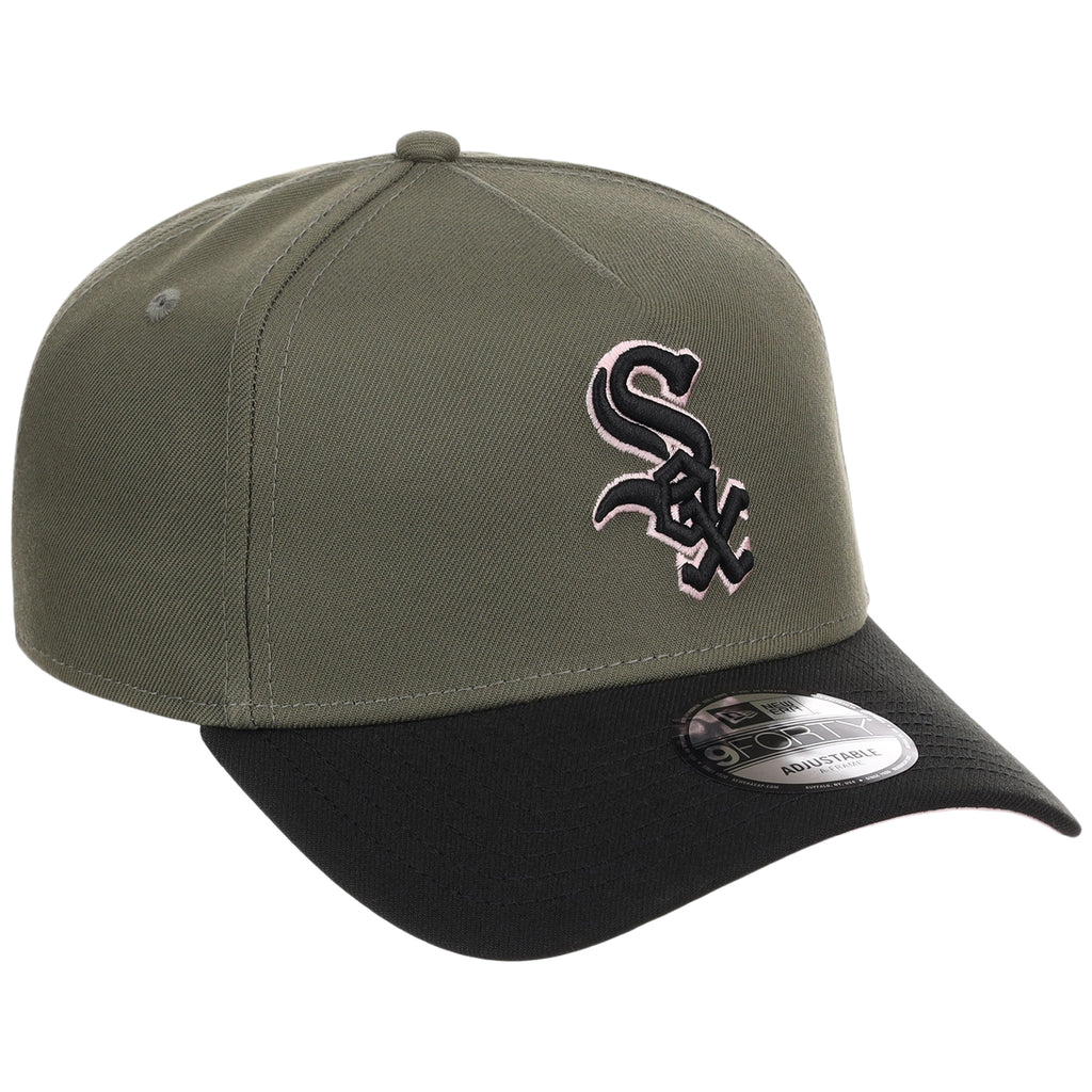 Chicago White Sox MLB Olive x Black & Pink FASHION CORE New Era 9FORTY A-Frame