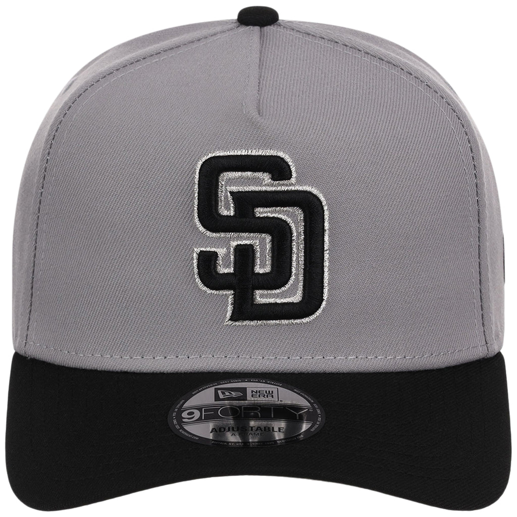 San Diego Padres MLB Gray x Black FASHION CORE New Era 9FORTY A-Frame